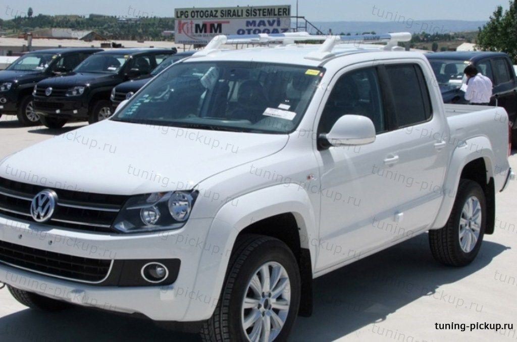 Рейлинги из алюминиевых труб Maxport White/Chrome  - Mazda BT-50 - Багажник на крышу - 