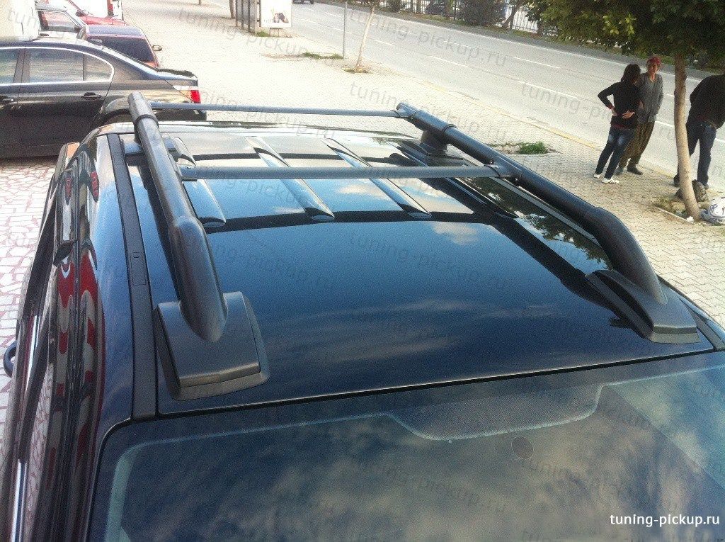 Рейлинги из алюминиевых труб Maxport Black  - Ford Ranger - Багажник на крышу - 