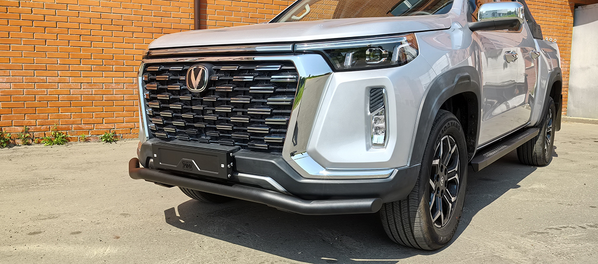 Changan Hunter / Бампер передний / Бампер РИФ силовой передний/защита штатного бампера Changan Hunter Plus c защитой радиатора (устанавливается только с площадкой RIFF70-30000)