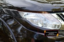 Накладки на передние фары (реснички) - Mitsubishi L200 2015-2024 - Молдинги на двери