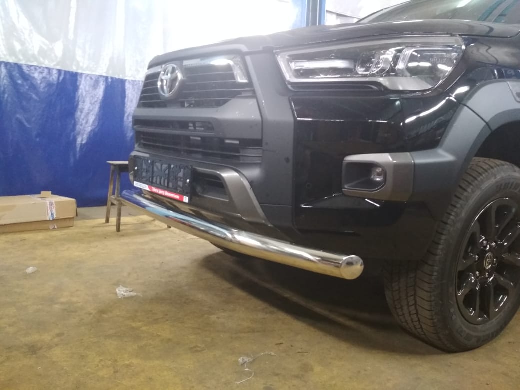 Toyota Hilux / Защита переднего бампера / Защита переднего бампера (одинарная) d76 для ONYX и EXCLUSIVE