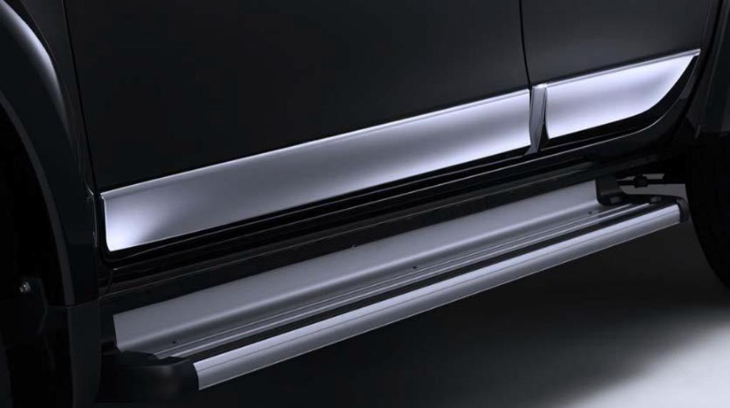 Накладки нижние на двери - Mitsubishi L200 2015-2023 - Хромированные накладки 