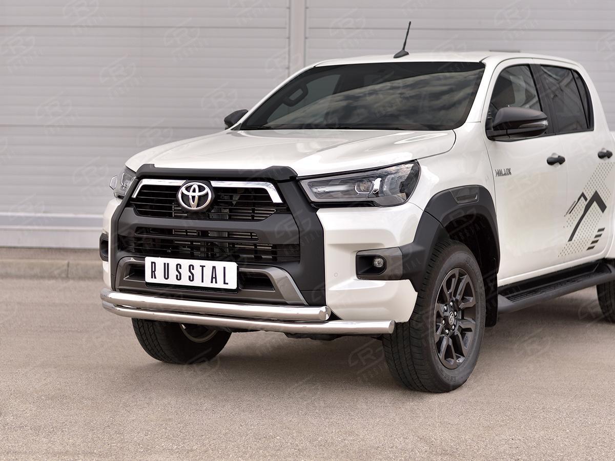 Toyota Hilux / Защита переднего бампера / Защита переднего бампера d63 секции-d63 секции