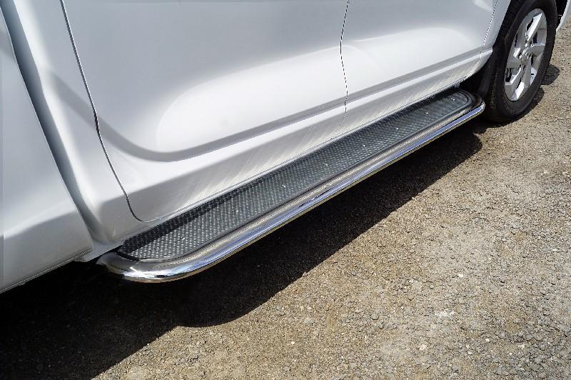 Great Wall / Poer King Kong / Пороги / Пороги с площадкой (нерж. лист) 75х42 мм для Poer King Kong