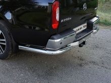 Защита задняя (уголки) 76,1 мм - Mercedes X-Class - Защита заднего бампера