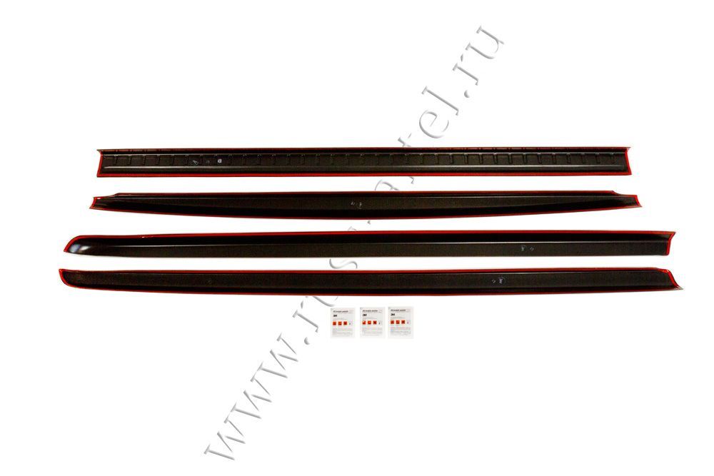 Mitsubishi / L200 2015-2024 / Накладки на борта / Комплект накладок на передний борт кузова, боковые борта и задний откидной борт со скотчем 3М