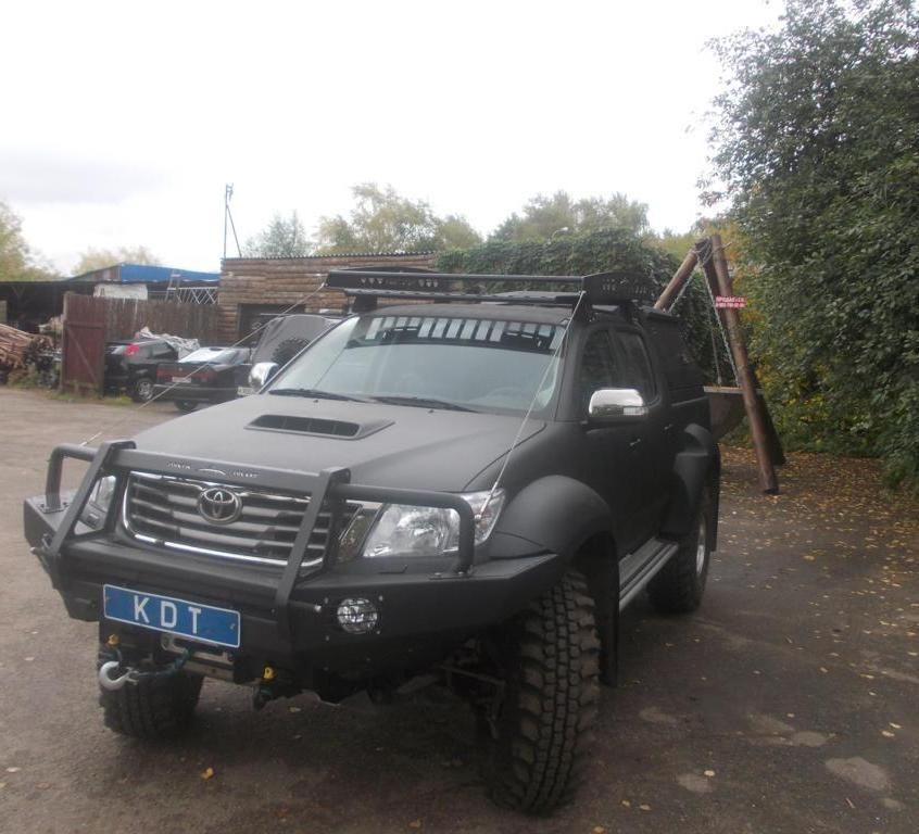 Передний силовой бампер алюминиевый - Toyota Hilux 2011-2015 - Бампер передний
