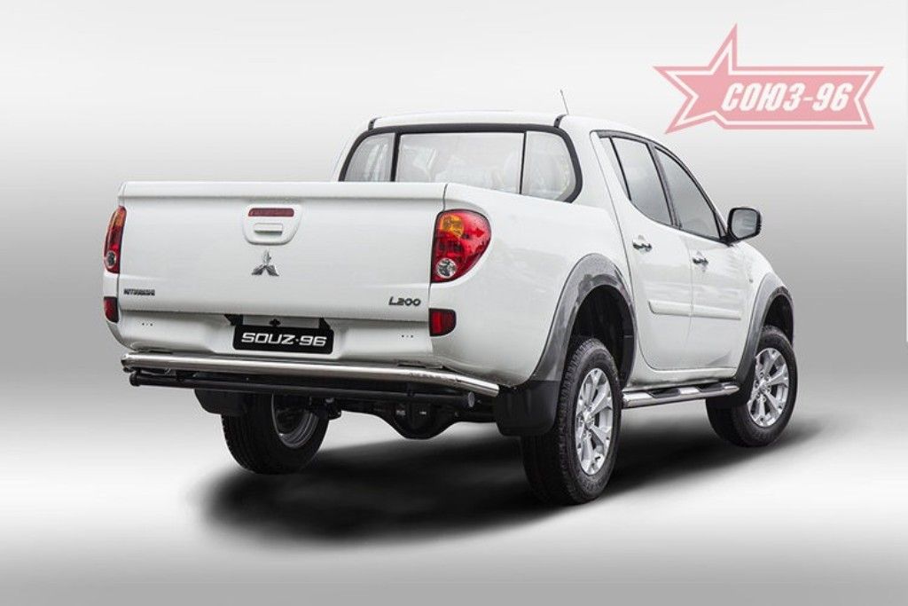 Защита задняя d60 LONG - Mitsubishi L200 2006-2015 - Защита заднего бампера