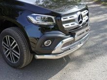 Защита передняя нижняя (овальная) 75х42 мм. - Mercedes X-Class - Защита переднего бампера