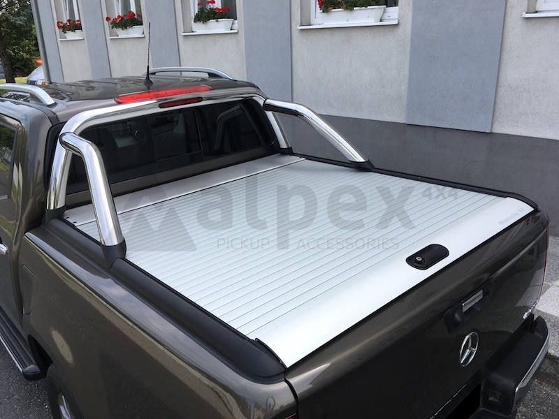 Крышка "TOP ROLL"  (серебристая) с серебристой дугой - Mercedes X-Class - Крышки кузова - 