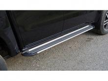 Пороги алюминиевые Slim Line Silver / Black 1920 мм JAC T9 - JAC T6/T8/T9 - Пороги