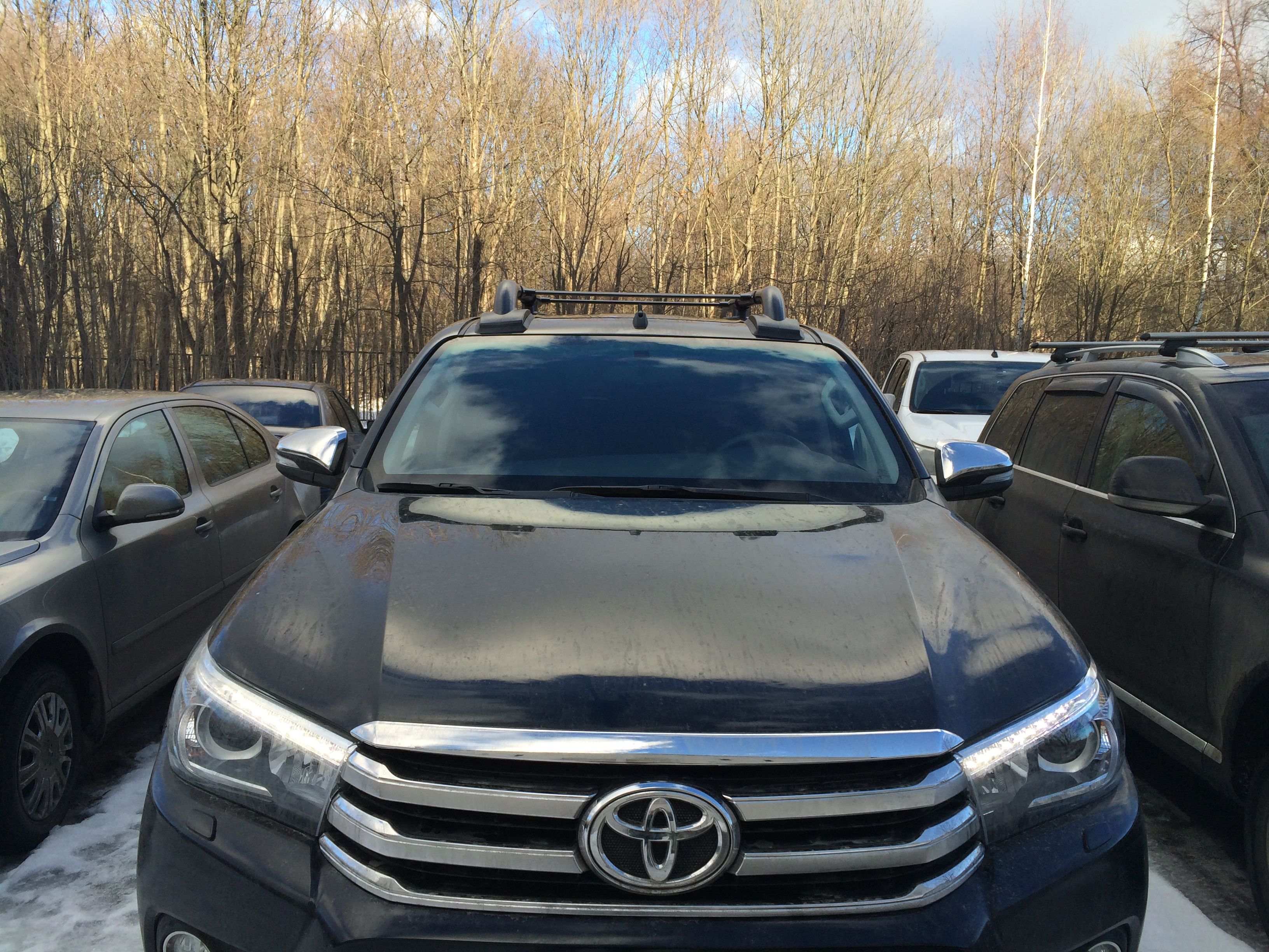 Toyota Hilux / Рейлинги / Рейлинги из алюминиевых труб Maxport Black