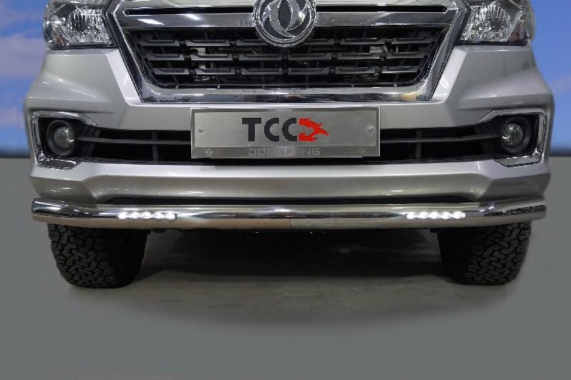 Dongfeng / Защиты переднего бампера / Защита передняя нижняя (с ДХО) 76,1 мм DongFeng DF6