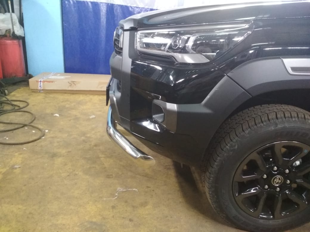 Toyota Hilux / Защита переднего бампера / Защита переднего бампера (одинарная) d76 для ONYX и EXCLUSIVE