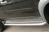Пороги с листом d 60 (компл. 2шт) - Mitsubishi L200 2006-2015 - Пороги