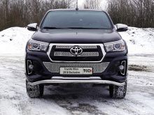 Защита переднего бампера (волна) 60,3 мм - Toyota Hilux 2015-2024 - Защита переднего бампера 