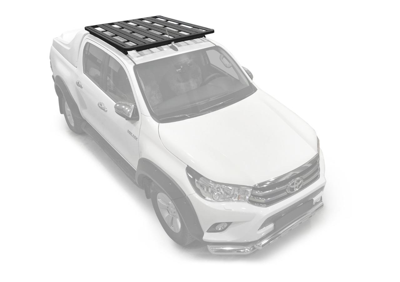 Багажник алюминиевый (платформа с креплением) 1235×1430  - Toyota Hilux 2015-2024 - Багажник экспедиционный - 