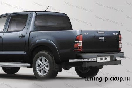 Защита задняя уголки d 76 (компл 2 шт.) - Toyota Hilux 2011-2015 - Защита заднего бампера