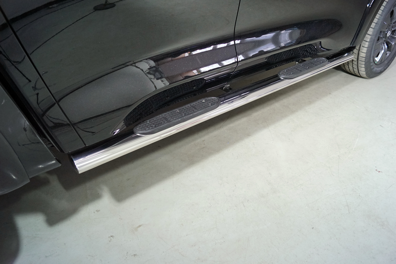 Great Wall / Poer / Пороги / Пороги овальные с накладкой 120х60 мм для Poer