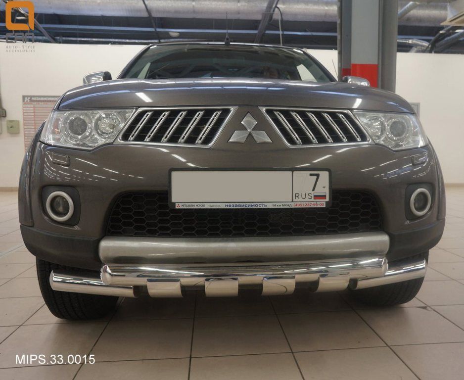 Защита переднего бампера Triton кроме комплектации Invite d 76 - Mitsubishi L200 2006-2015 - Защита переднего бампера - 