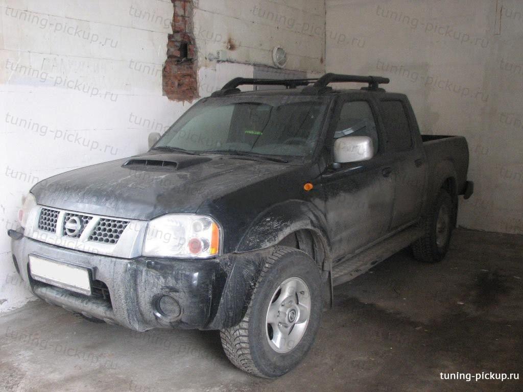 Рейлинги из алюминиевых труб Maxport Black - Nissan NP300 - Багажник - 