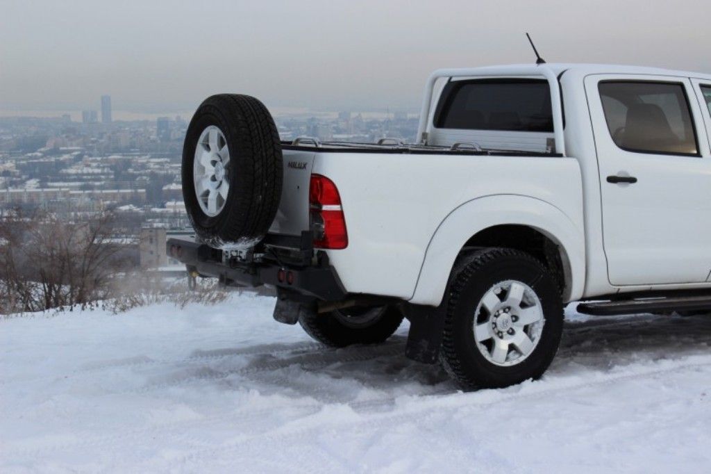 Бампер задний силовой с калиткой - Toyota Hilux 2011-2015 - Бампер задний