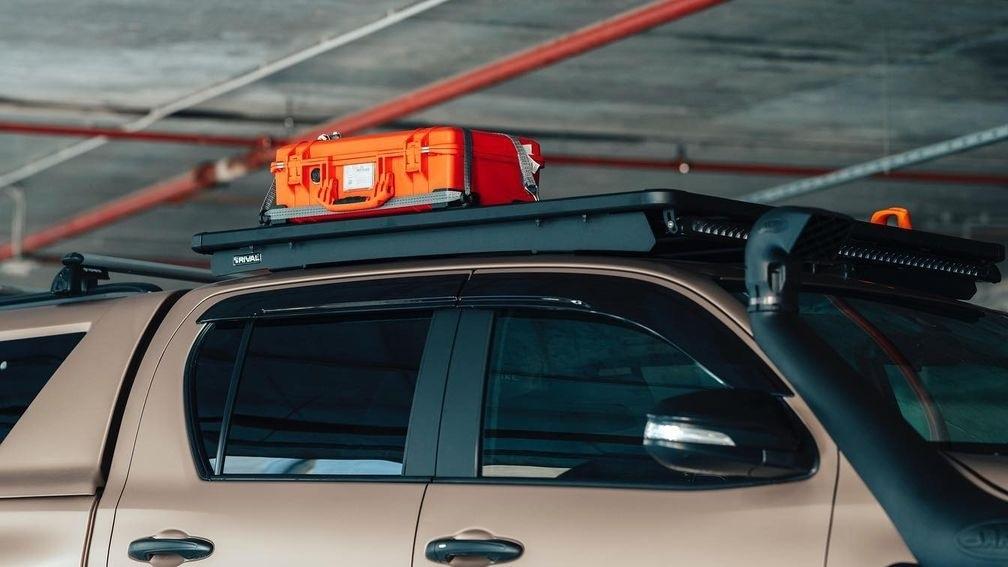 Toyota Hilux / Багажник экспедиционный / Багажник алюминиевый (платформа с креплением) 1235×1430