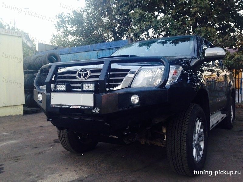 Бампер передний усиленный DDR - Toyota Hilux 2011-2015 - Бампер передний