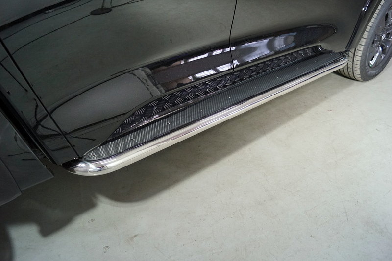 Great Wall / Poer / Пороги / Пороги с площадкой (нерж. лист) 60,3 мм для Poer