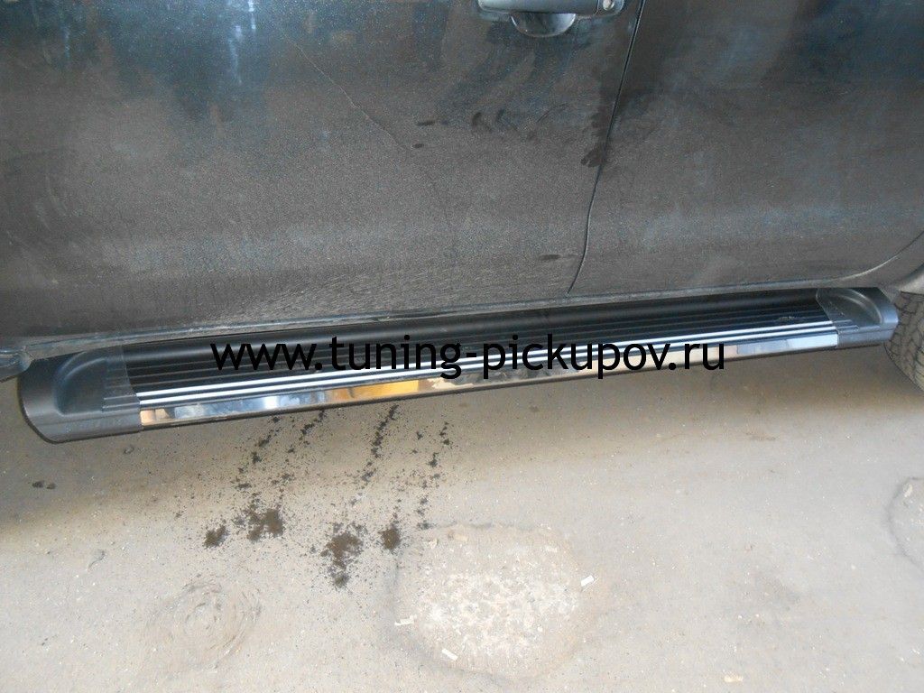 Пороги SIRUS BLACK Triton - Mitsubishi L200 2006-2015 - Пороги