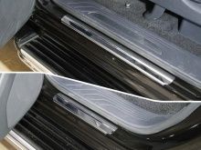 Накладки на пороги (лист зеркальный) - Mercedes X-Class - Накладки