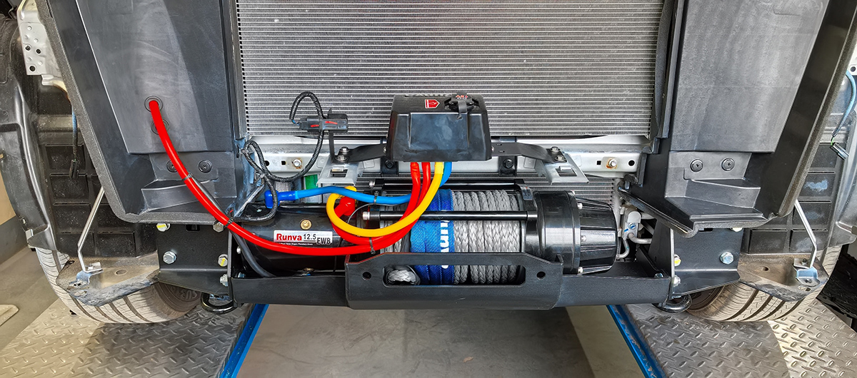 Changan Hunter / Площадка под лебедку / Площадка РИФ под лебёдку в штатный бампер Changan Hunter Plus