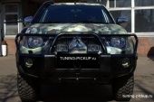 Бампер передний усиленный в полной комплектации - Mitsubishi L200 2006-2015 - Бампер передний
