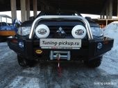 Бампер передний усиленный PIAK люкс - Mitsubishi L200 2006-2015 - Бампер передний