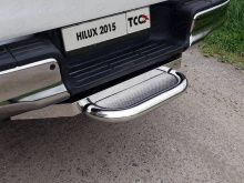 Задняя подножка (нерж. лист) 60,3 мм (под фаркоп)  - Toyota Hilux 2015-2022 - Фаркоп