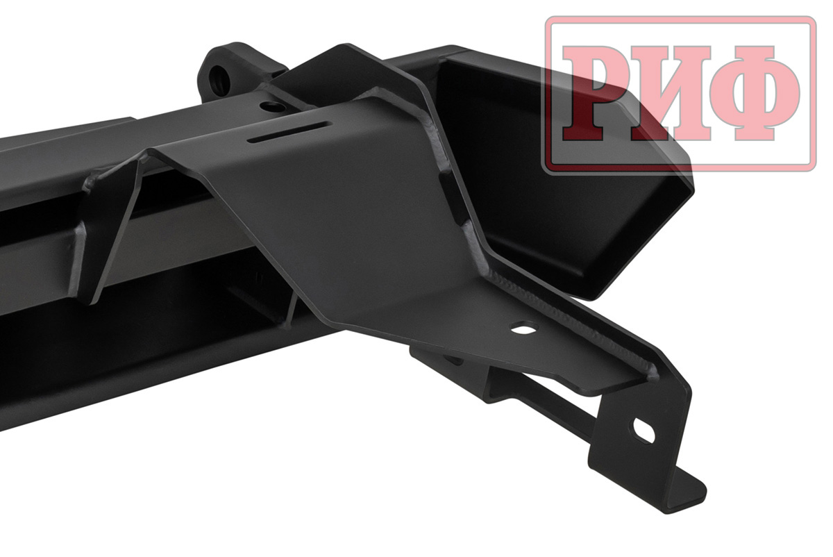 Changan Hunter / Бампер задний / Бампер РИФ силовой задний Changan Hunter Plus с квадратом под фаркоп и фонарями