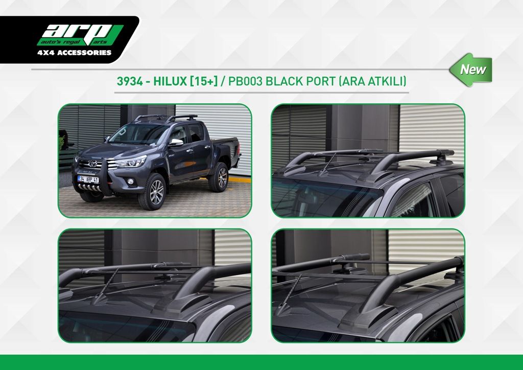 Рейлинги из алюминиевых труб Maxport Chrome - Toyota Hilux 2015-2024 - Рейлинги - 