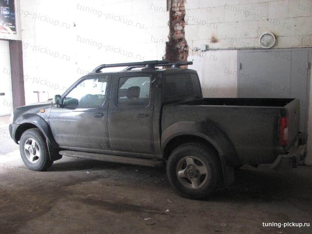 Рейлинги из алюминиевых труб Maxport Black - Nissan NP300 - Багажник - 