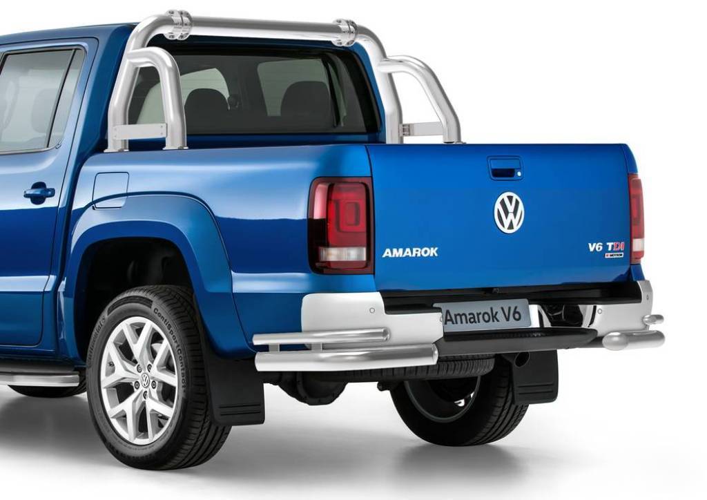 Защита заднего бампера d76+d42 уголки - Volkswagen Amarok - Защита заднего бампера