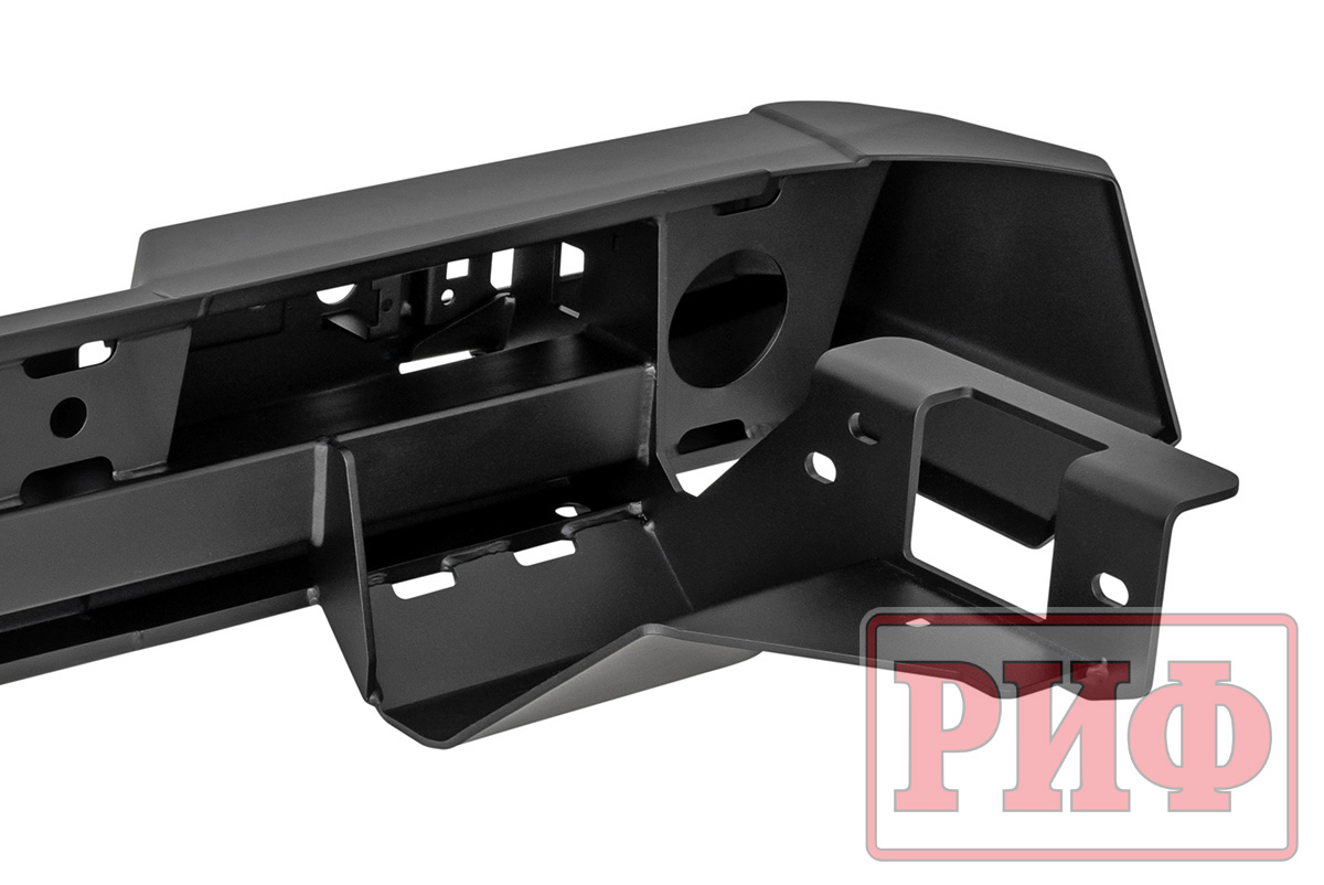 Changan Hunter / Бампер задний / Бампер РИФ силовой задний Changan Hunter Plus с квадратом под фаркоп и фонарями