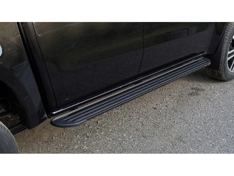 JAC / T9 / Пороги / Пороги алюминиевые Slim Line Silver / Black 1920 мм JAC T9