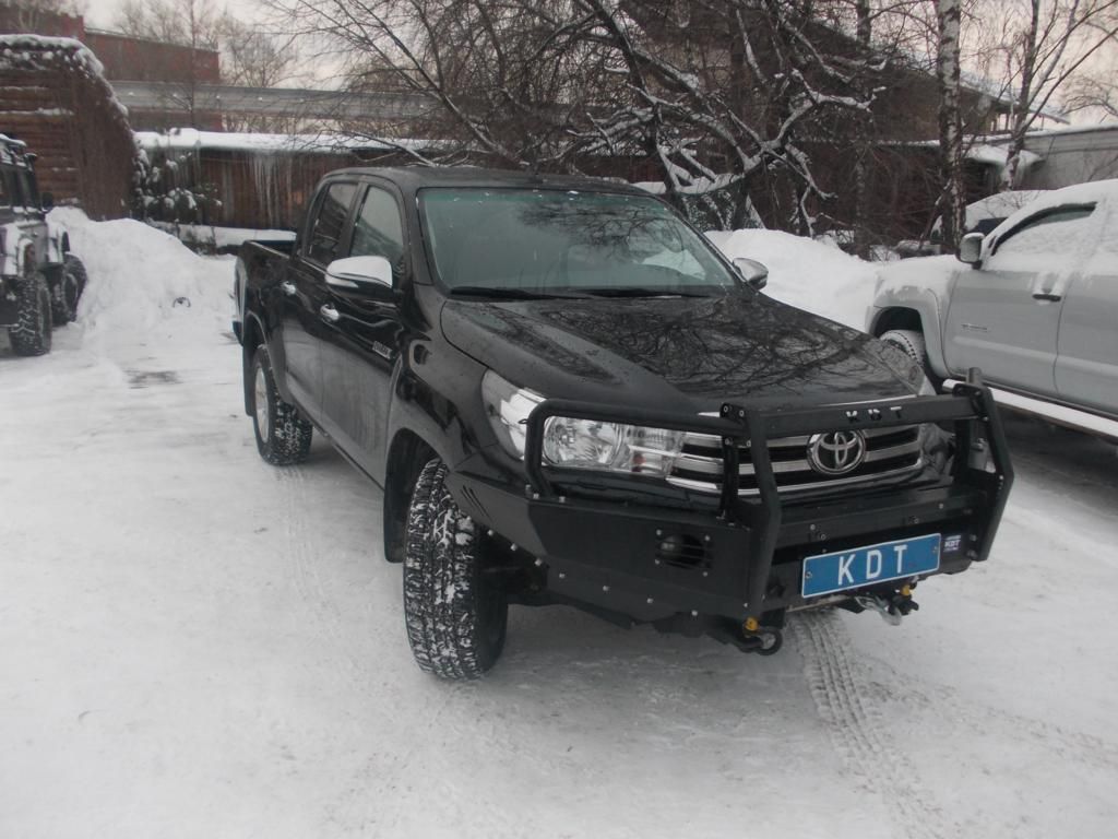 Бампер передний силовой со съёмным кенгурином - Toyota Hilux 2015-2024 - Бампер передний