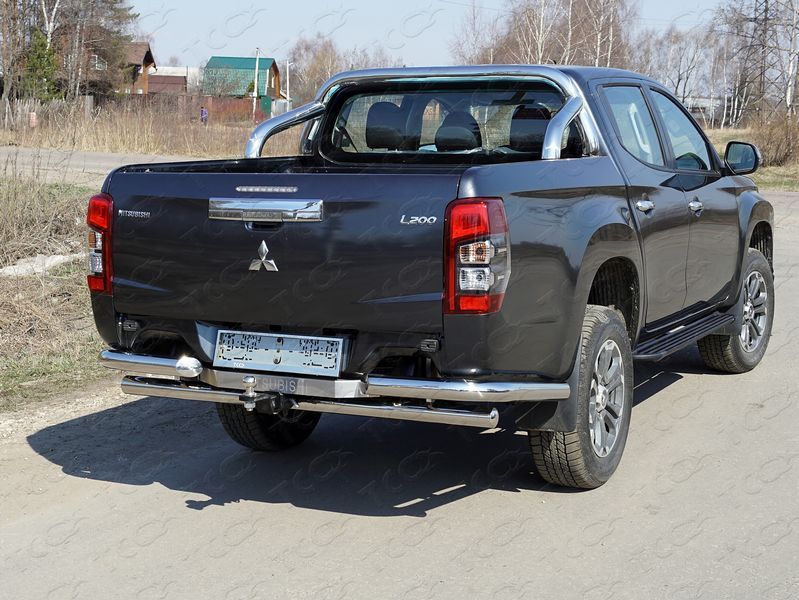 Mitsubishi / L200 2015-2024 / Защита заднего бампера / Защита заднего бампера (уголки) 76,1 мм для т.с. без бампера