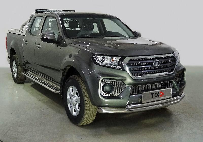 Great Wall / Защита переднего бампера / Защита переднего бампера для GW Wingle 7 / Защита передняя нижняя (двойная) 76,1/42,4 мм для Wingle 7