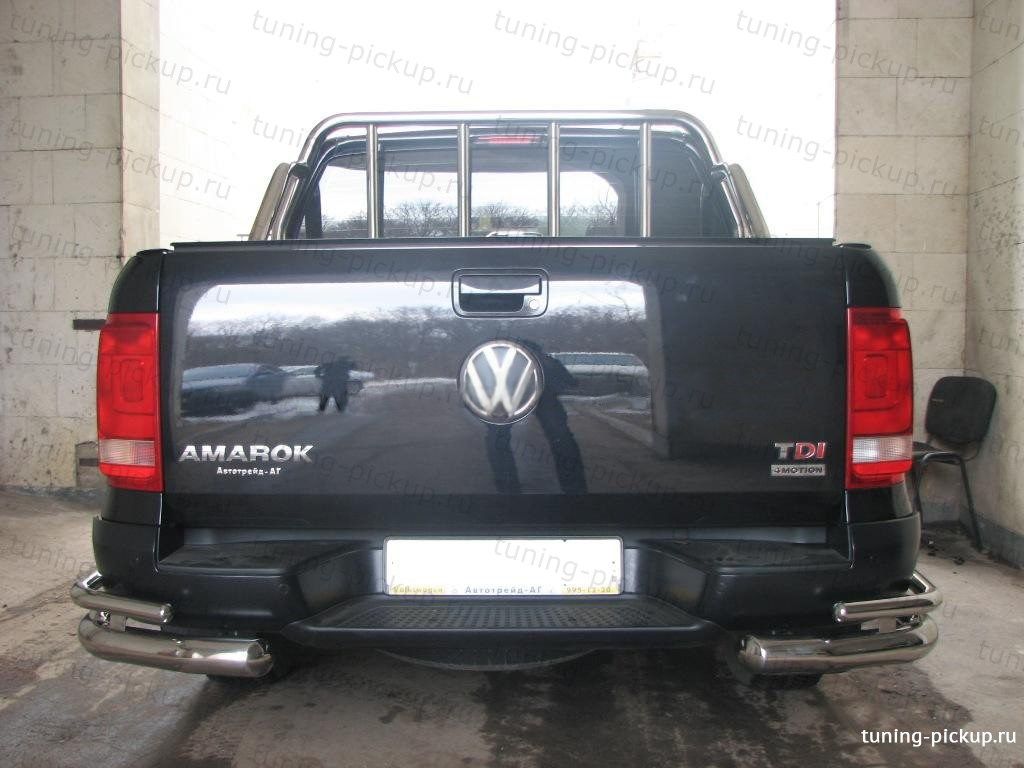 Защита заднего бампера AK003 MARS. Трубы 40/70 мм. - Volkswagen Amarok - Защита заднего бампера