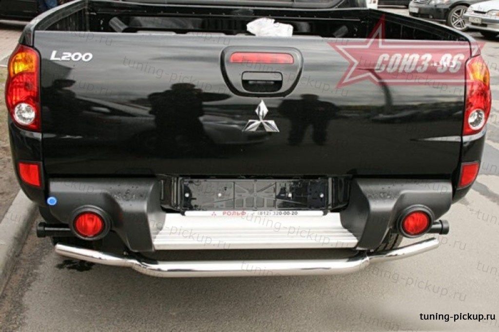 Защита задняя d 60/42 - Mitsubishi L200 2006-2015 - Защита заднего бампера