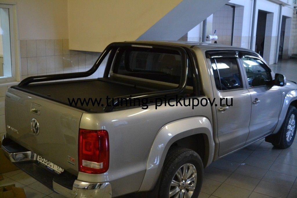 Защитная оригинальная дуга в кузов 76 мм сталь - Volkswagen Amarok - Защитные дуги