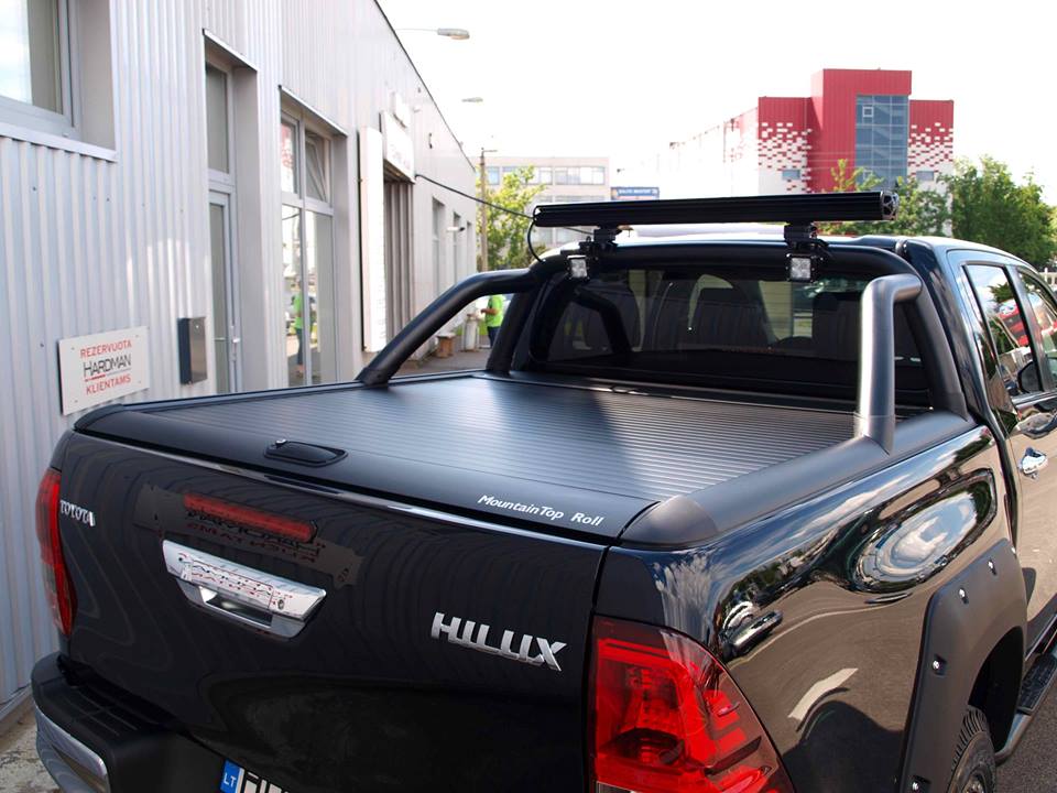 Крышка Top Roll Bar (silver / black) с дугами (silver / black) Toyota Hilux 2015-2024