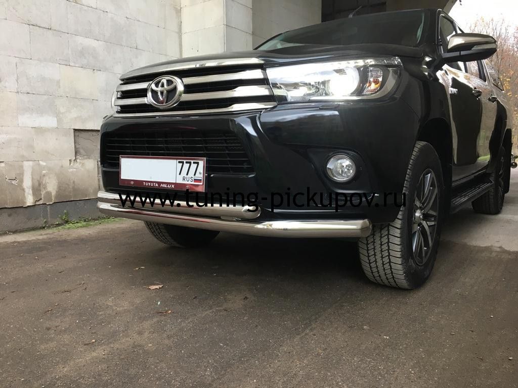 Защита переднего бампера d76/d57  - Toyota Hilux 2015-2024 - Защита переднего бампера  - 