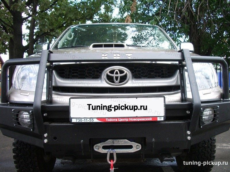 Бампер передний усиленный KDT - Toyota Hilux 2011-2015 - Бампер передний